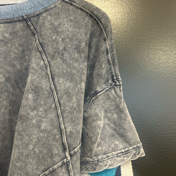 We The Free Gray and Blue Patchwork Top - Picture 8 of 15